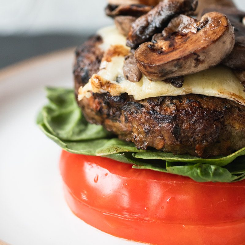 Spinach and Mushroom BurgerFit Burger