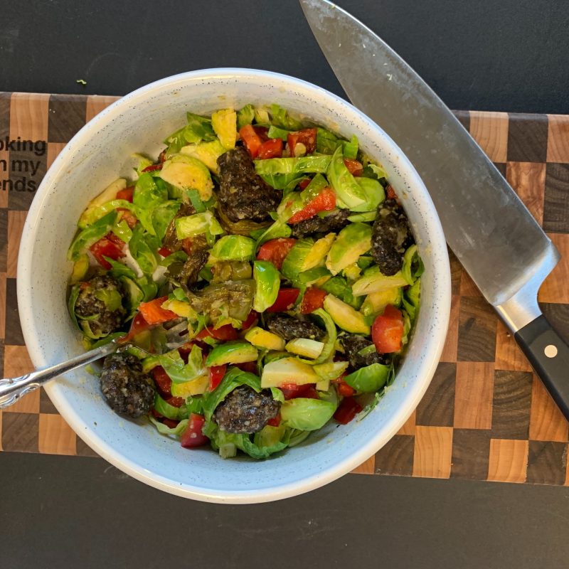 raw brussels sprout salad