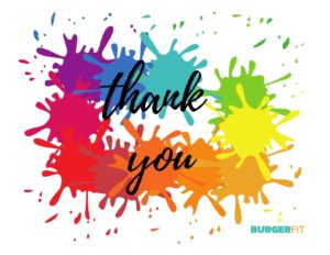 thank you from Burger Fit