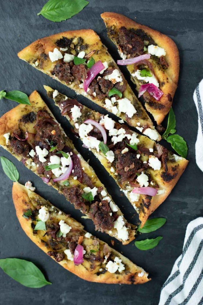 Easy BurgerFit Flatbread [omit cheese to be dairyfree] BurgerFit