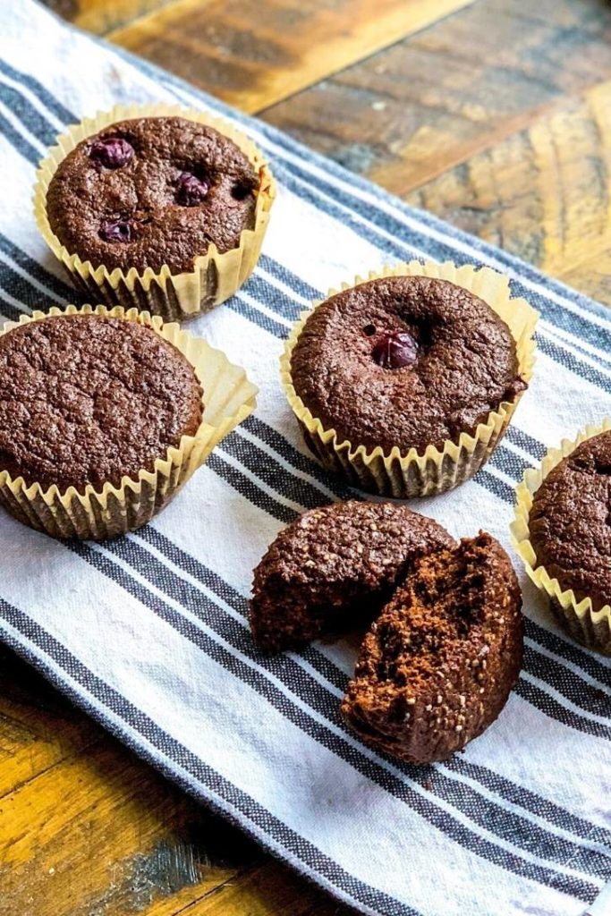 GlutenFree Chocolate Zucchini Muffins [Paleo, dairyfree, nutfree, GF]