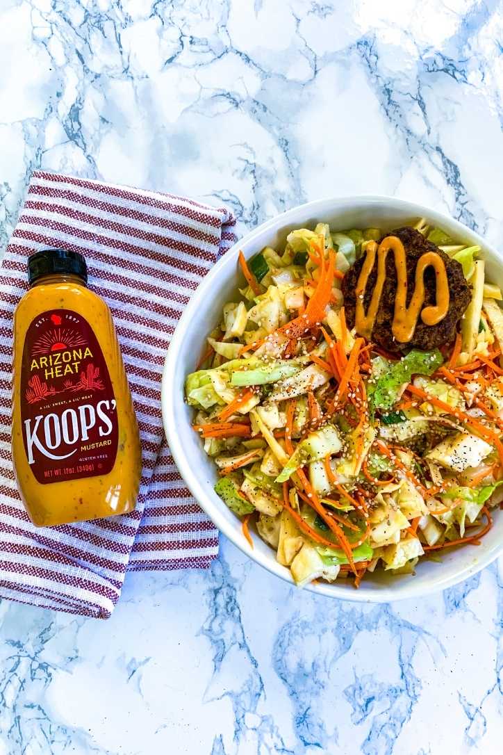 dairy-free asian-inspired cabbage slaw